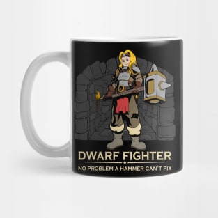 D20 Roleplaying Character - Dwarf Fighter Mug